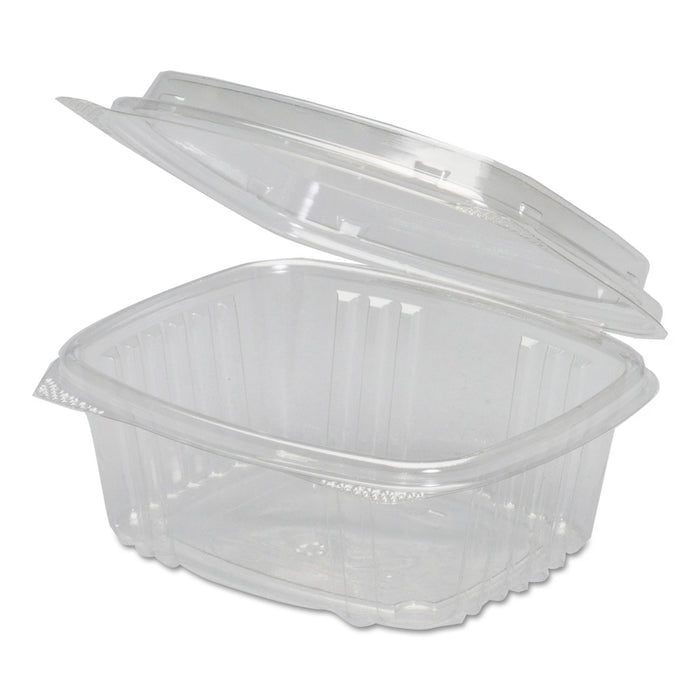 Clear Hinged Deli Container, Plastic, 12 oz, 5-3/8 x 4-1/2 x 2-1/2, 200/Carton