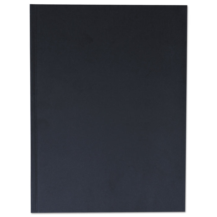 Casebound Hardcover Notebook, Wide/Legal Rule, Black Cover, 10.25 x 7.68, 150 Sheets