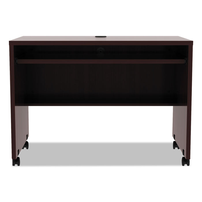 Alera Valencia Mobile Workstation Desk, 41.38w x 23.63d x 30h, Mahogany