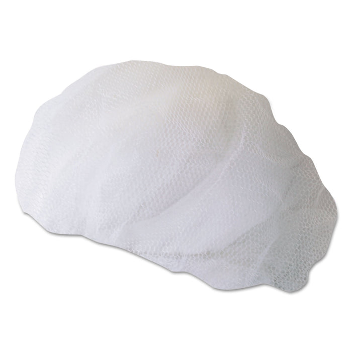 Disposable Hairnets, Nylon, Large, White, 100/Pack