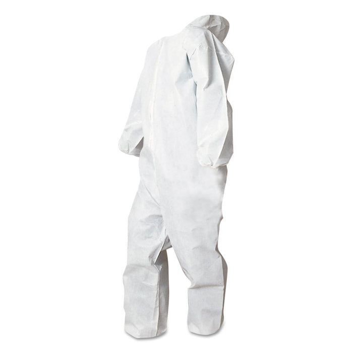 Disposable Coveralls, White, XXL, Polypropylene, 25/Carton