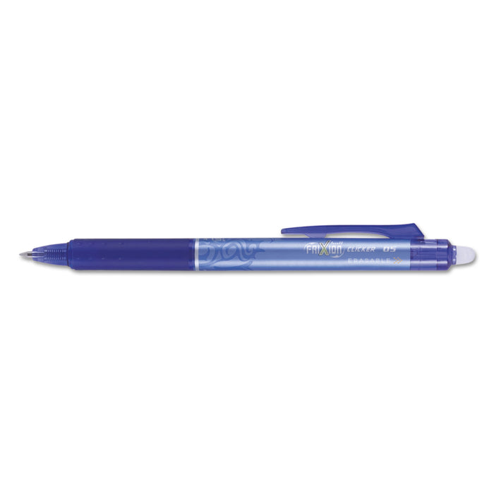 FriXion Clicker Erasable Retractable Gel Pen, 0.5 mm, Blue Ink/Barrel, Dozen