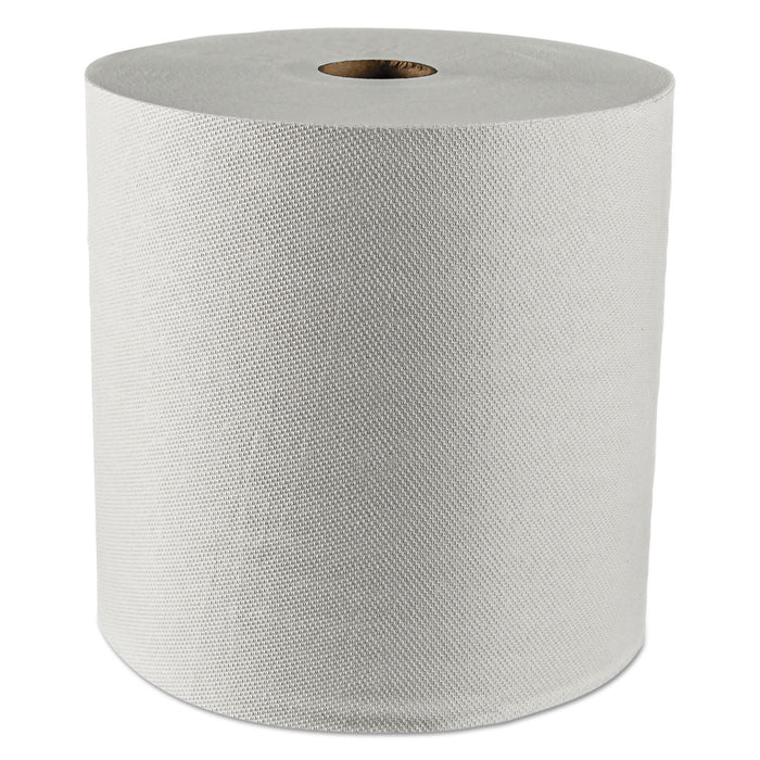 Essential Plus Hard Roll Towels, 1.5" Core, 8" x 425 ft, White, 12 Rolls/Carton