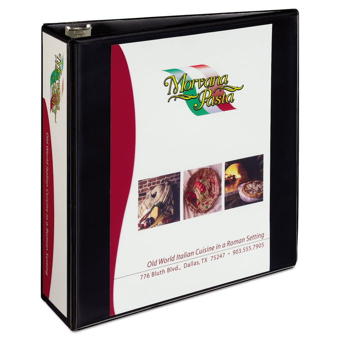 Heavy-Duty Non Stick View Binder with DuraHinge and Slant Rings, 3 Rings, 3" Capacity, 11 x 8.5, Black, (5600)
