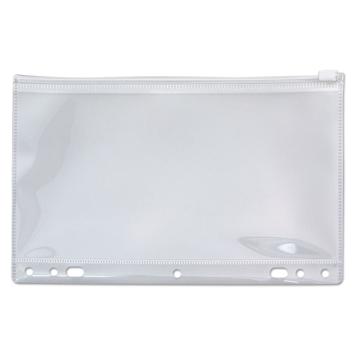 Zip-All Ring Binder Pocket, 6 x 9 1/2, Clear