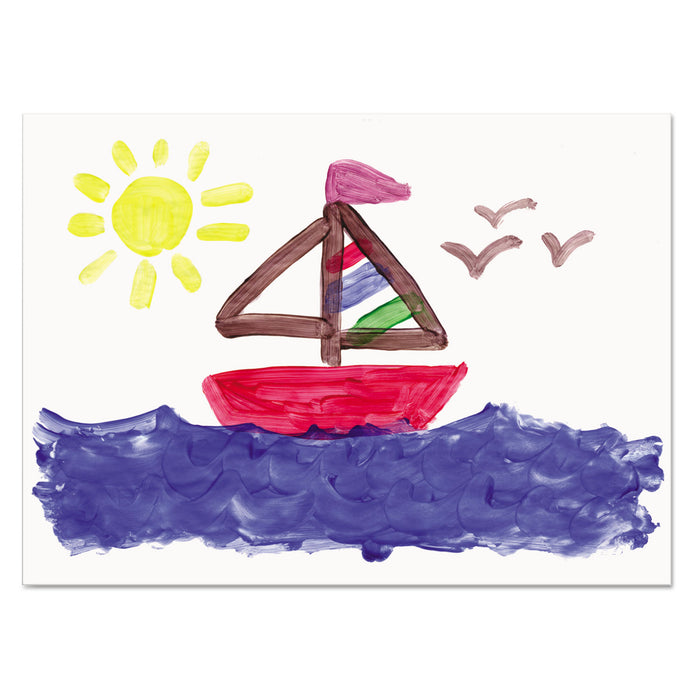 Fingerpaint Paper, 50lb, 16 x 22, White, 100/Pack