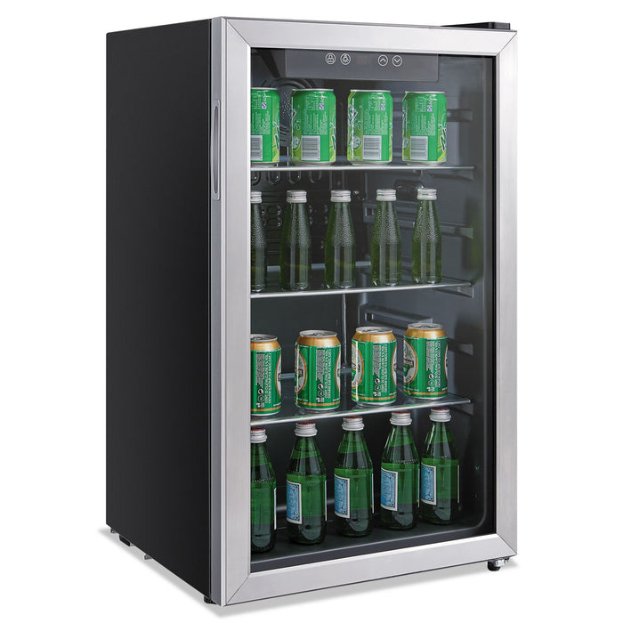 3.4 Cu. Ft. Beverage Cooler, Stainless Steel/Black
