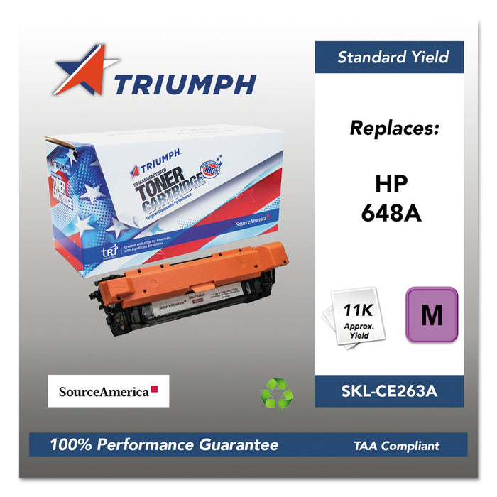 751000NSH1117 Remanufactured CE263A (648A) Toner, 11000 Page-Yield, Magenta