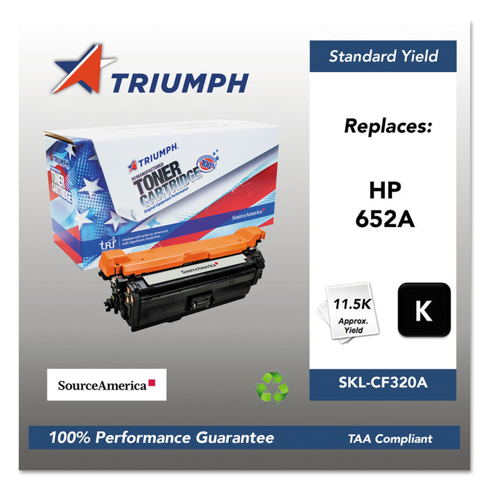 751000NSH1598 Remanufactured CF320A (652A) Toner, 11500 Page-Yield, Black