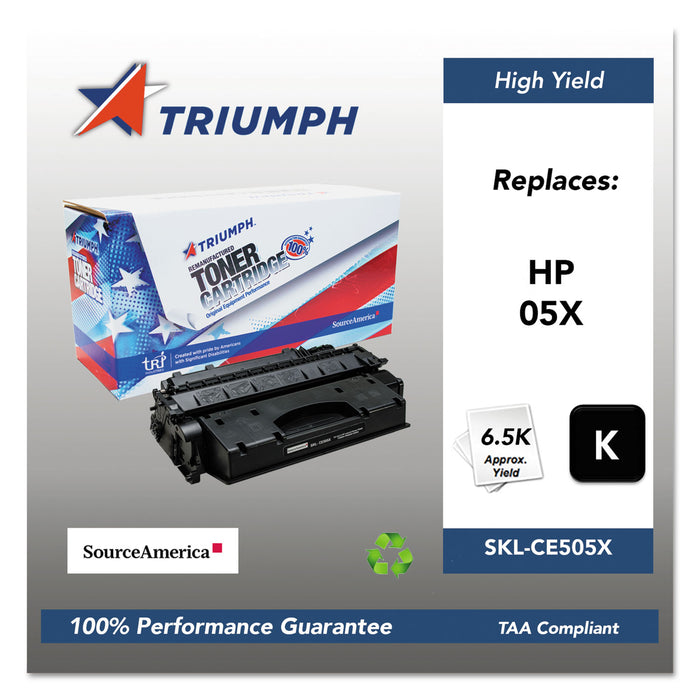 751000NSH0967 Remanufactured CE505X (05X) High-Yield Toner, 6500 Pg-Yld, Black