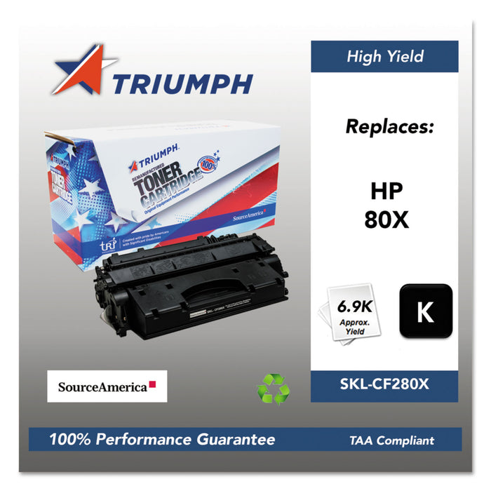 751000NSH1319 Remanufactured CF280X (80X) High-Yield Toner, 6900 Pg-Yld, Black