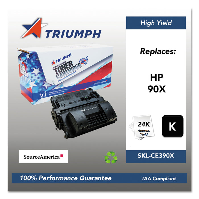 751000NSH1222 Remanufactured CE390X (90X) Toner, 24000 Page-Yield, Black