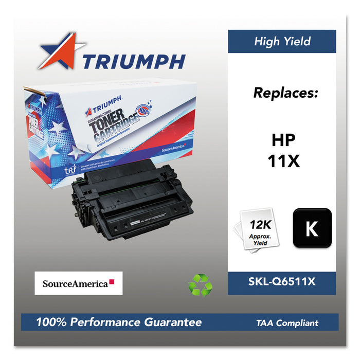 751000NSH0360 Remanufactured Q6511X (11X) High-Yield Toner, 12000 Pg-Yld, Black