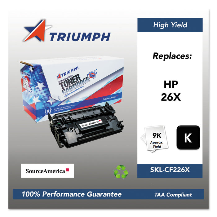 751000NSH1588 Remanufactured CF226X (26X) High-Yield Toner, 9000 Pg-Yld, Black