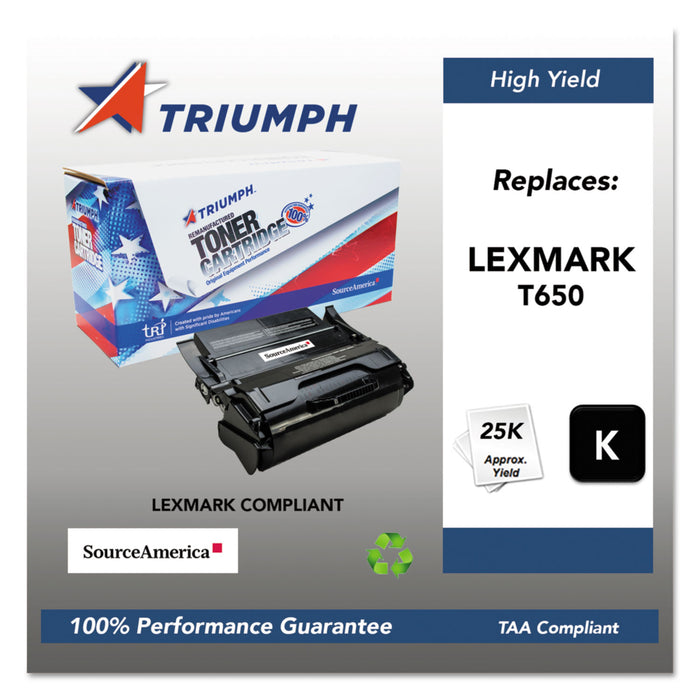 751000NSH1063 Remanufactured T650H11A (T650) Toner, 25000 Page-Yield, Black