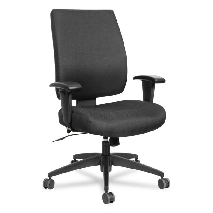 Alera Wrigley Series High Performance Mid-Back Synchro-Tilt Task Chair, Supports up to 275 lbs, Black Seat/Back, Black Base