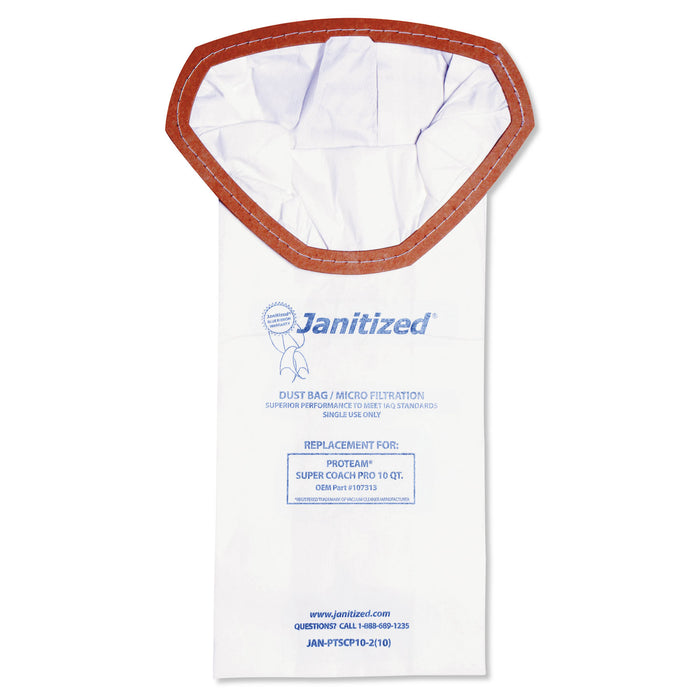 Vacuum Filter Bags Designed to Fit ProTeam Super Coach Pro 10, 100/CT