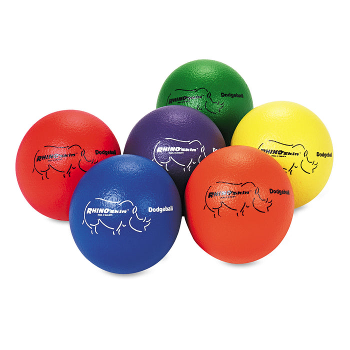 Dodge Ball Set, Rhino Skin, Assorted Colors, 6/Set