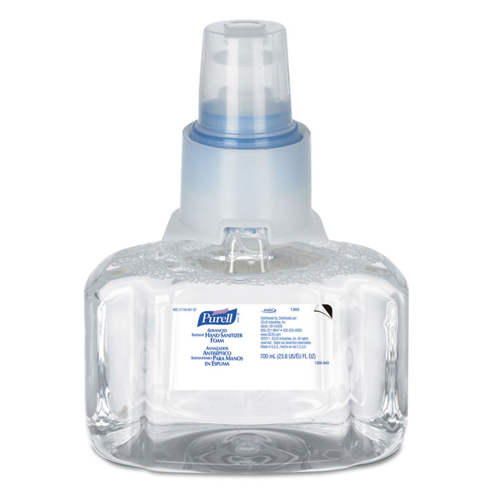 Advanced Foam Hand Sanitizer, LTX-7, 700 mL Refill, 3/Carton