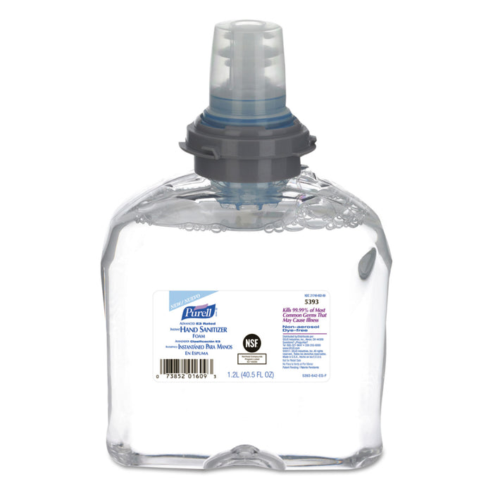 Advanced E-3 Rated Foam Hand Sanitizer, 1200 mL Refill, 2/Carton