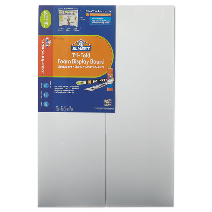 CFC-Free Polystyrene Foam Premium Display Board, 24 x 36, White, 12/Carton