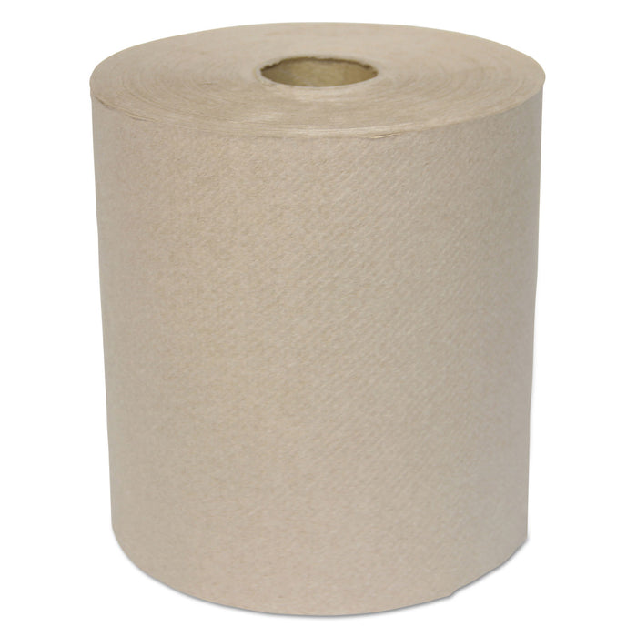 Hardwound Roll Towels, 1-Ply, Kraft, 8" x 700 ft, 6/Carton
