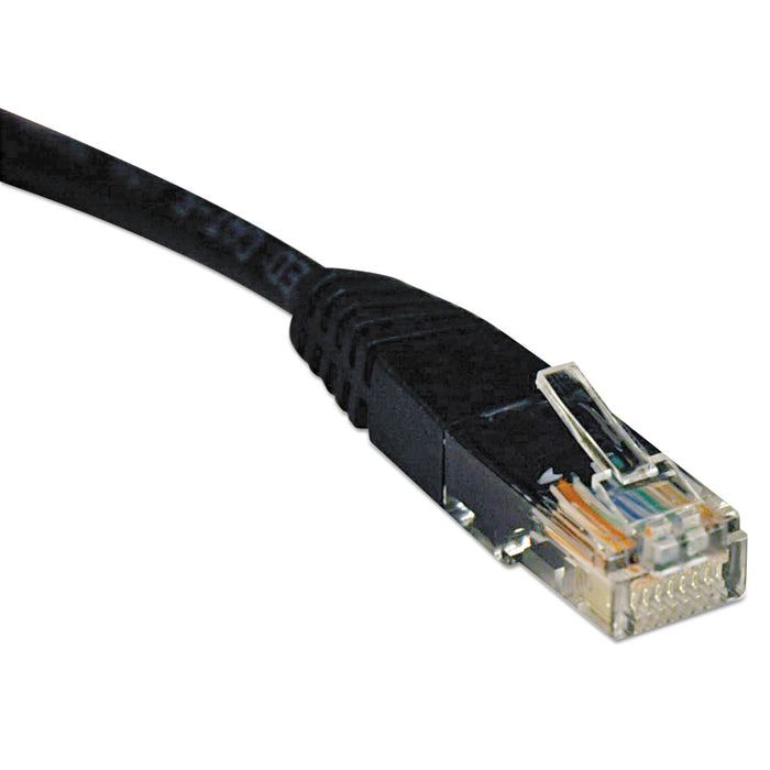 Cat5e 350MHz Molded Patch Cable, RJ45 (M/M), 10 ft., Black