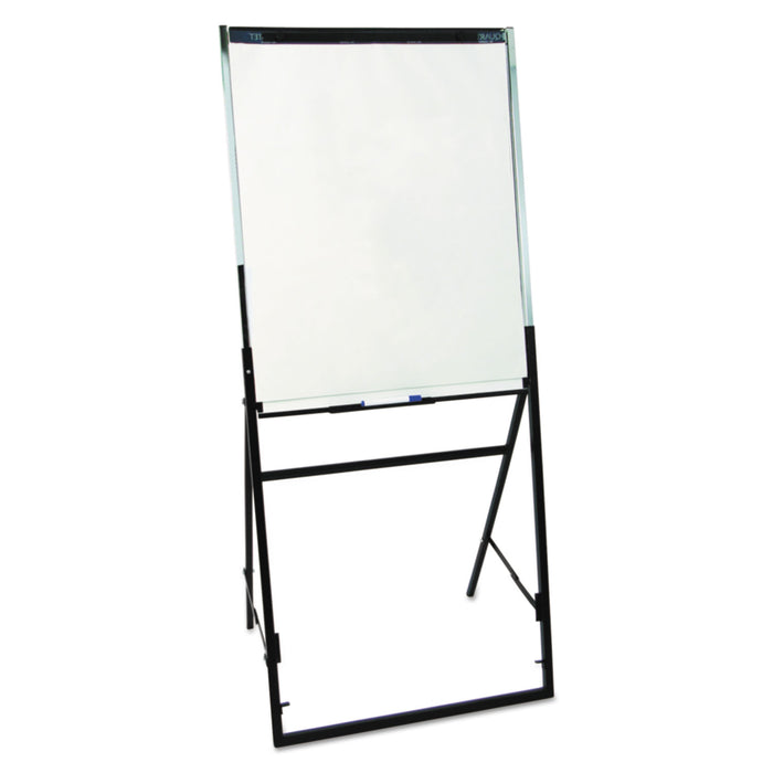 Futura Dry Erase Presentation Easel, Melamine, 26 x 35, White, Black Frame
