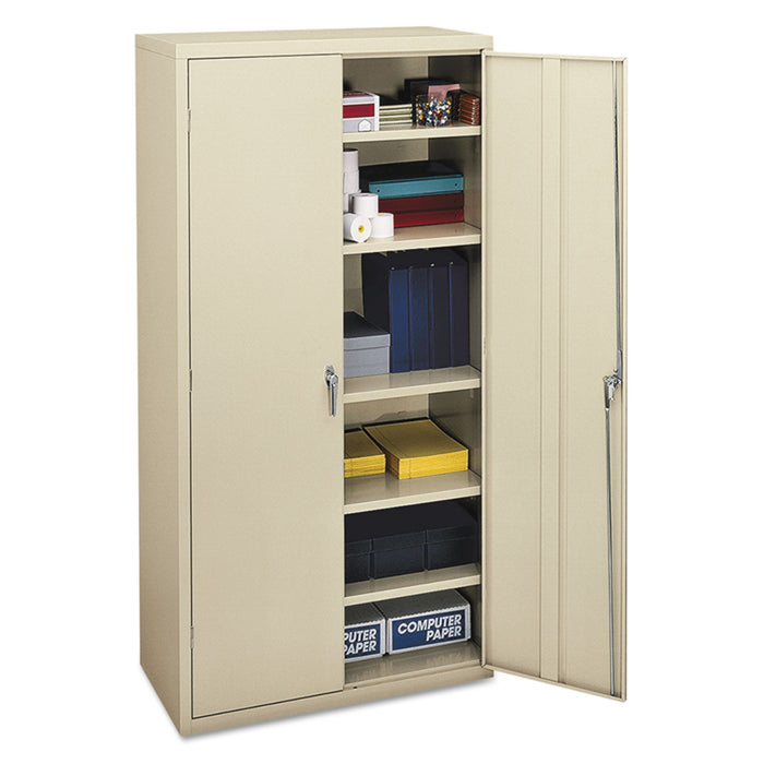 Assembled Storage Cabinet, 36w x 18 1/8d x 71 3/4h, Putty