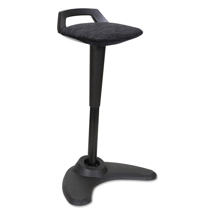 AdaptivErgo Sit to Stand Perch Stool, Black Seat/Black Back, Black Base