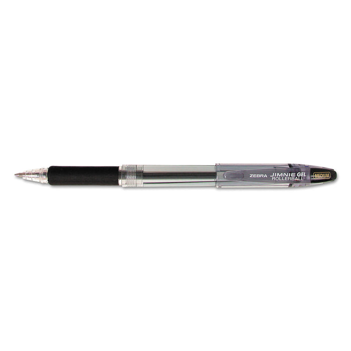 Jimnie Stick Gel Pen Value Pack, Medium 0.7mm, Black Ink, Smoke Barrel, 24/Box