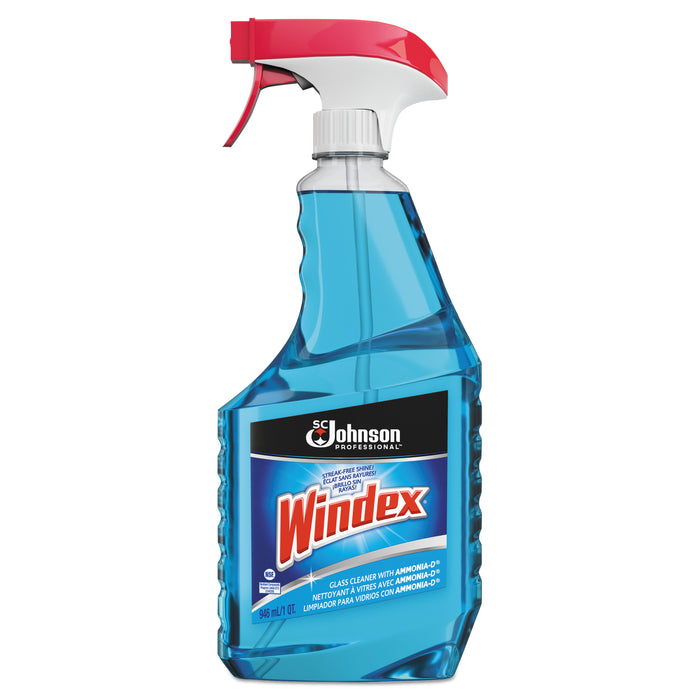 Glass Cleaner with Ammonia-D, 32oz Trigger Spray Bottle,12/Carton
