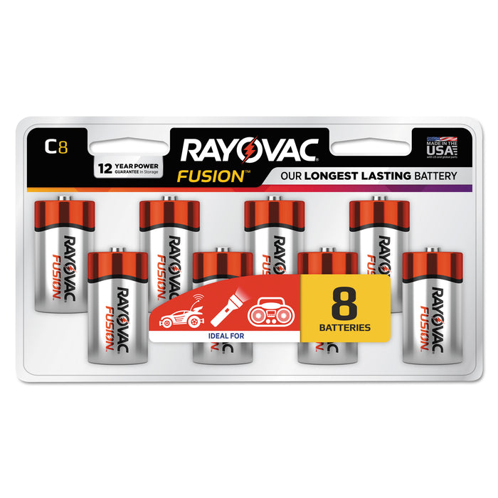Fusion Advanced Alkaline C Batteries, 8/Pack