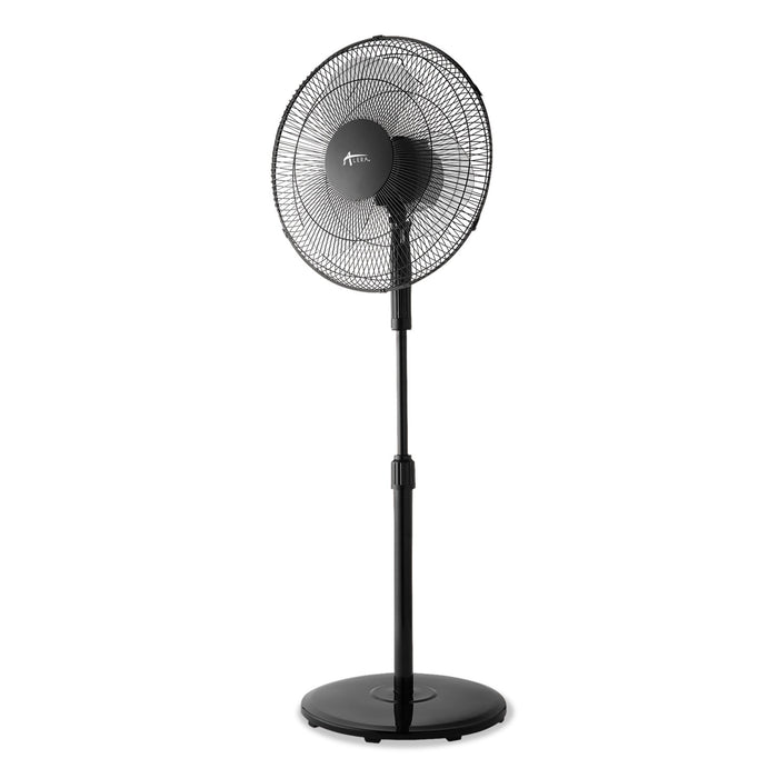 16" 3-Speed Oscillating Pedestal Stand Fan, Metal, Plastic, Black
