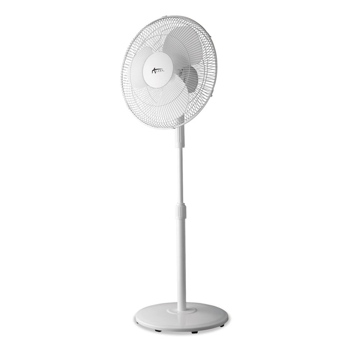 16" 3-Speed Oscillating Pedestal Stand Fan, Metal, Plastic, White