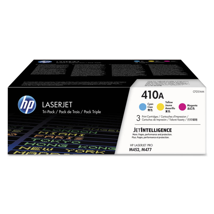 HP 410A (CF251A-M) 3-pack Cyan/Magenta/Yellow Original LaserJet Toner Cartridges