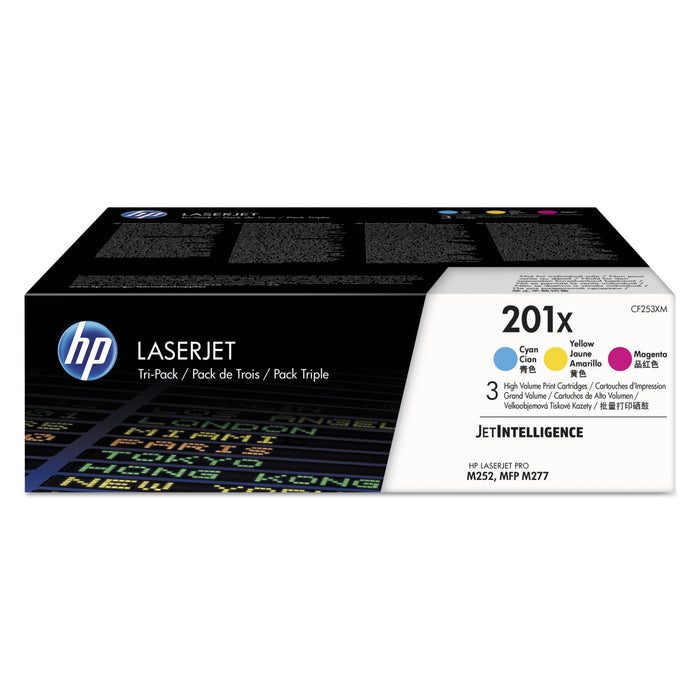HP 201X (CF253X-M) 3-pack High Yield Cyan/Magenta/Yellow Original LaserJet Toner