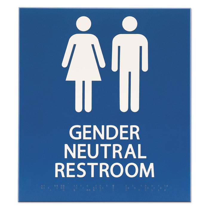 Gender Neutral ADA Signs, 8" x 9", Man & Woman