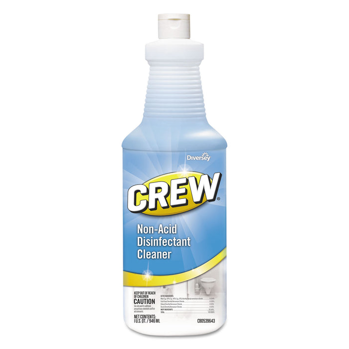 Crew Non-Acid Disinfectant Cleaner, 32 oz Bottle, Fresh Scent