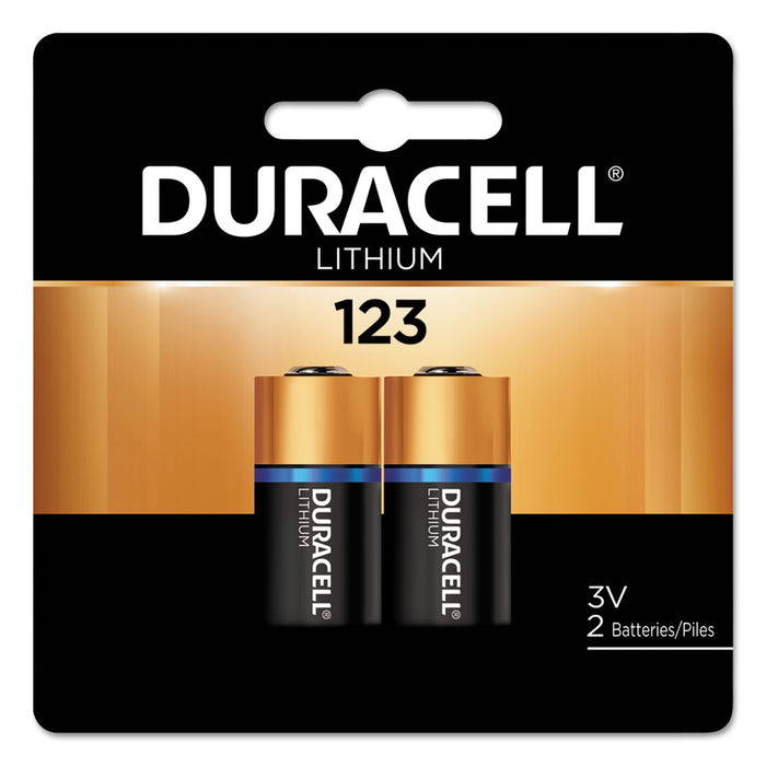 Specialty High-Power Lithium Battery, 123, 3V, 2/Pack