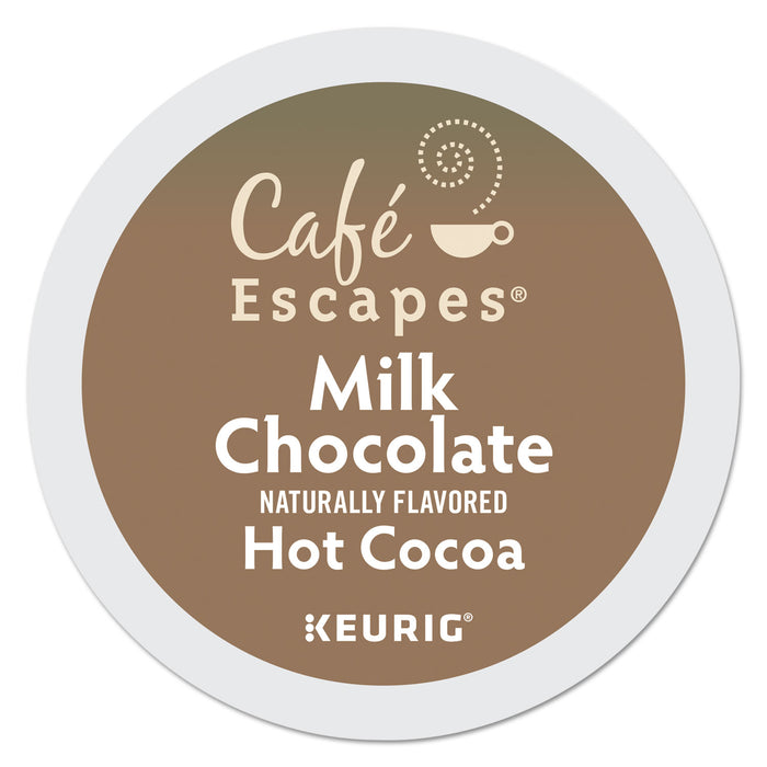 Café Escapes Milk Chocolate Hot Cocoa K-Cups, 24/Box