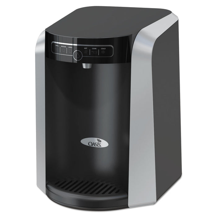 Aquarius Counter Top Hot N Cold Water Cooler, 177 oz/Cold Water per Hour; 270 oz/Hot Water per Hour, Black