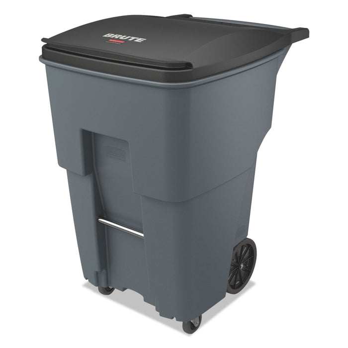 Brute Rollouts with Casters, Square, 95 gal, Gray