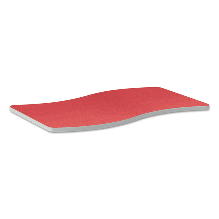 Build Ribbon Shape Table Top, 54w x 30d, Pomegranate
