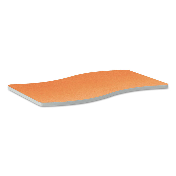 Build Ribbon Shape Table Top, 54w x 30d, Tangerine