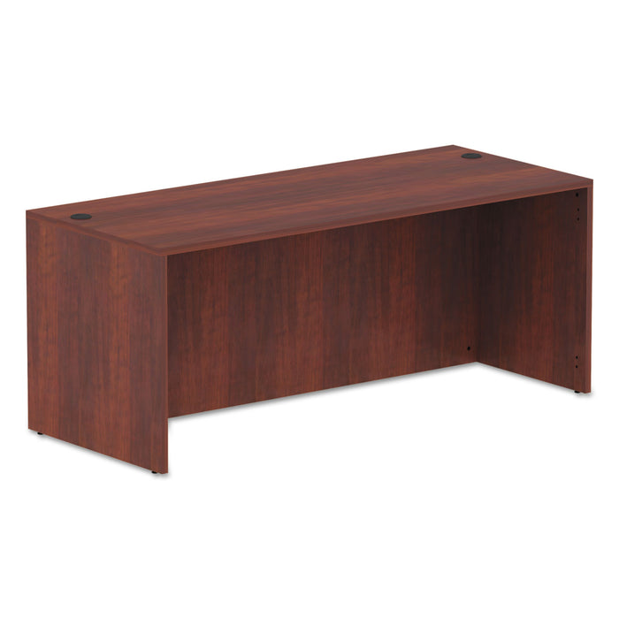 Alera Valencia Series Straight Front Desk Shell, 71w x 29.5d x 29.5h, Medium Cherry