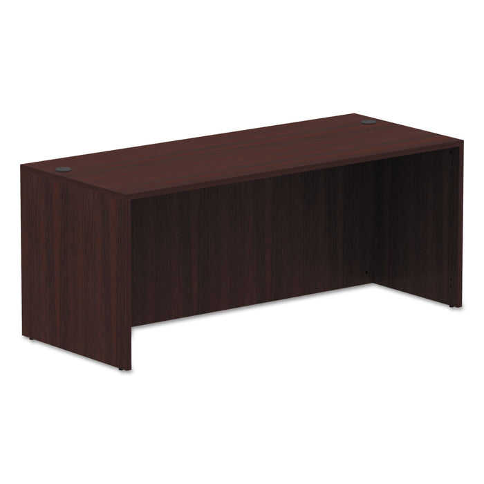Alera Valencia Series Straight Front Desk Shell, 71w x 29.5d x 29.5h, Mahogany