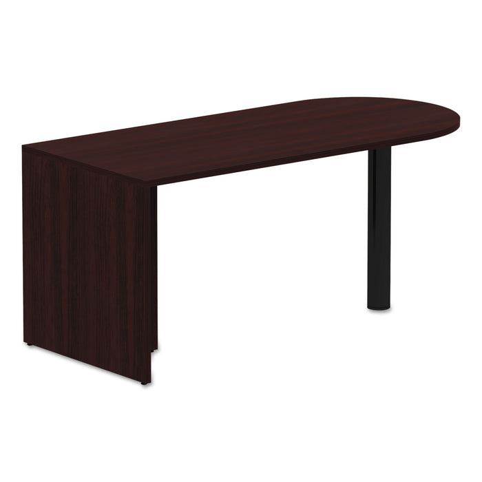 Alera Valencia Series D-Top Desk, 65w x 29.53d x 29.53h, Mahogany