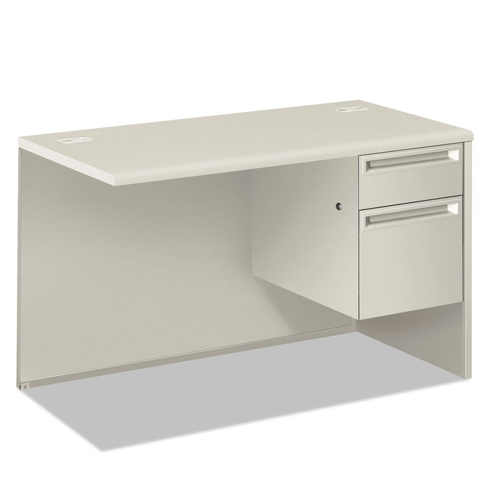 38000 Series Return Pedestal, Box/File, 26.38wx50.38dx31.38h, Right,Silver/Lt GY