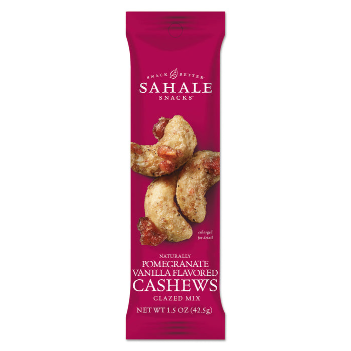 Glazed Mixes, Cashew Pom Vanilla, 1.5 oz, 18/Carton